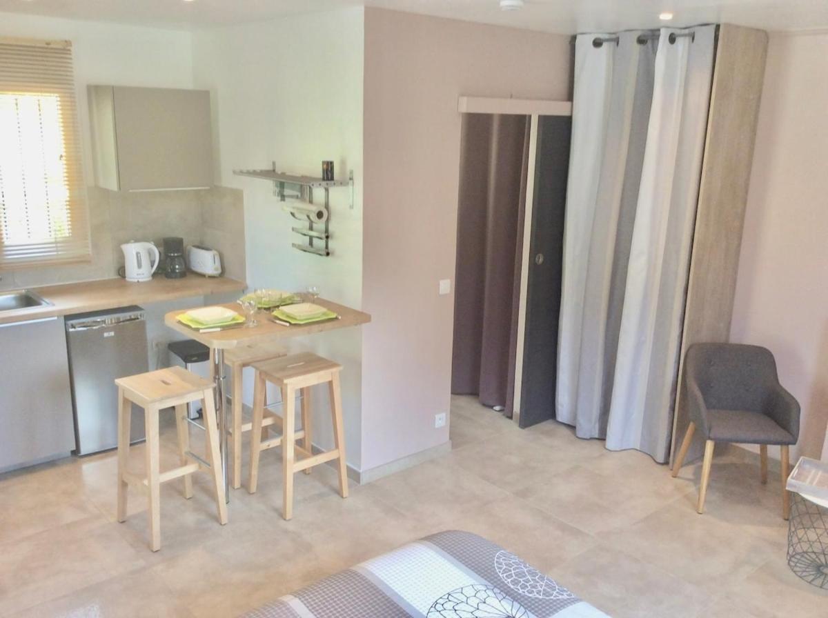 Studio Pied Village Eze - Dans Villa Recente - Parking Gratuit Zewnętrze zdjęcie